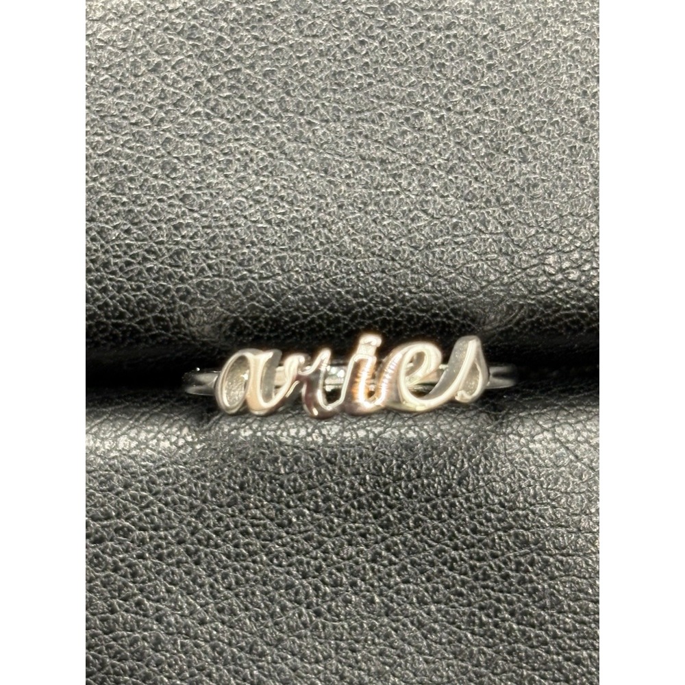 New Condition Sterling Silver Aries Zodiac Ring Size 7 G8